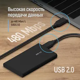 Дата кабель USB 2.0 AM/AM 1.0m black ColorWay (CW-CBUU071-BK) - мініатюра 7