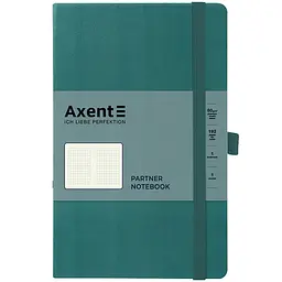 Книга записна Axent Partner 125х195 см 96 аркушів клітинка лазурна (8201-63-A)