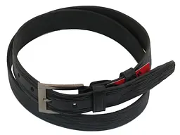 Ремінь Skipper 1034-33 під брюки натуральна шкіра 3,3 см Чорний - мініатюра 2