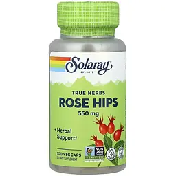 Плоди шипшини Solaray Rose Hips Fruit 550 мг 100 веганських капсул
