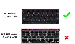 Накладка на клавіатуру DK для Apple MacBook Air 13" Retina 2022 - 2025 UK силікон чорний (013303) - мініатюра 7