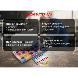 Набір клем обтискних із ізоляцією Alloid 300 шт. (RD-862) - мініатюра 5