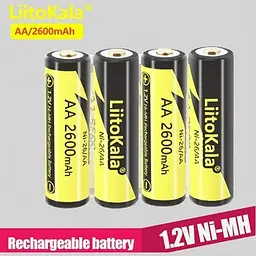 Акумулятор LiitoKala Ni-26/AA 1.2V AA 2600mAh NiMH (Чорний з жовтим) - мініатюра 5