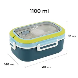 Ланчбокс Kite з розділювачем синій 1.1 л (K25-1182-2) - мініатюра 2