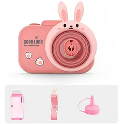 Фотокамера-генератор мильних бульбашок 9996 Children's camera Rabbit / Pink - мініатюра 6