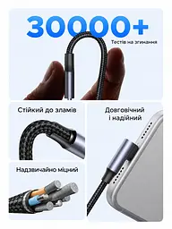 Кабель UGREEN L536 USB-C - USB-C кутовий 90° PD 3.1 240 Вт 1 м чорний (85225) - мініатюра 9