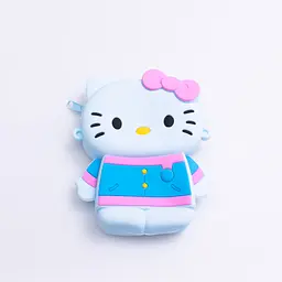 Дитяча сумочка Hello Kitty силіконова на блискавці 13*10*3 см, блакитний Yiwu HP-55-1BL - мініатюра 2