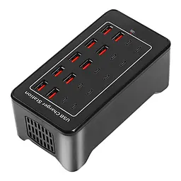 Зарядна станція ILEPO багатопортова на 10 USB портів + 10 Type-C 100 Вт / мережевий мультизарядний пристрій (19017)