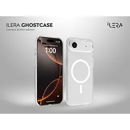 Чохол iLera GhostCase Camera Button with MagSafe для Apple iPhone Air Transparent (ILGCAClCaBk17Air) [150398] - мініатюра 7