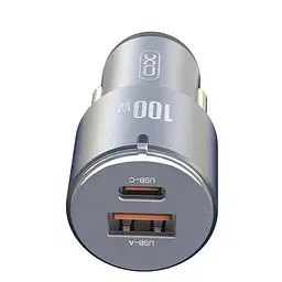 Автозарядне 100W XO CC47 Shared USB-A + USB-C QC PD3.0 - мініатюра 3