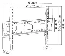Кронштейн настінний X-Digital STEEL SF405 чорний (6185121) - мініатюра 2