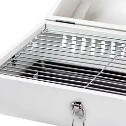 Вугільний гриль TS Kitchen двосторонній портативний з решіткою білий HP452GBE - мініатюра 6