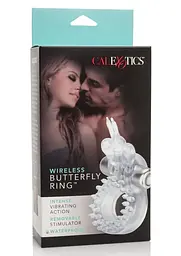 Віброкільце з метеликом CalExotics Butterfly Beauty Orgasm Ring, 8х3.2 см (прозорий) - мініатюра 6