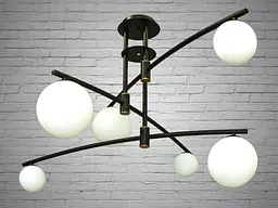 Підвісна люстра Diasha 8127-M BK чорна Loft 6xG9 100 см