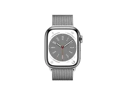 Смарт-годинник Apple Watch Series 8 GPS + Cellular 41mm Silver S. Steel Case w. Milanese Loop Silver (MNJ73/MNJ83) - мініатюра 2