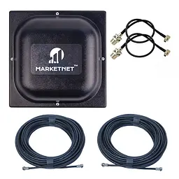 Комплект 4G антена MARKETNET T800 MIMO 2 х 18 dBi 900/1800/2100/2600 МГц з кабелем та адаптерами TS-9