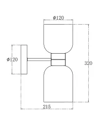 Бра, настінний світильник Edlin PL321155W-2 Aurora E27 2x12W IP20 латунний - мініатюра 3
