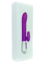 Вібратор Silicone Vibrator USB 7 Function and Thrusting Function / Heating Purple - мініатюра 7