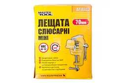 Тиски ручні слюсарні міні поворотні Mastertool 70 мм міні 07-0203 - мініатюра 4