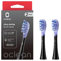Насадки для зубної щітки Oclean Ultra White Brush Head for On SE Air X F1 2шт UW02 B02 Black - мініатюра 2