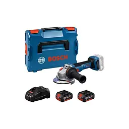 Шліфувальна машина Bosch GWS 18V-11 125мм, 18В, 2x5Ah, 0-9000об/хв, 1.7кг, кейс (0.601.9N4.103) - мініатюра 1