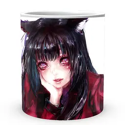 Кухоль GeekLand Kakegurui Шалений Маніяк cat KI.02.09 330 мл білий - мініатюра 3