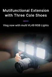 Відеосвітло Ulanzi Vijim Rechargeable Xiaomini RGB Light UV-B01001 VL49 RGB Pro Black - мініатюра 7
