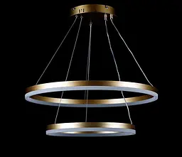 Світлодіодна люстра Splendid Ray LF2557/2 LED золото-біла з димером і пультом 130W - мініатюра 2