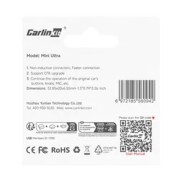 Бездротовий USB Адаптер 2в1 CarlinKit 5.0 Mini Ultra для автомобіля Apple CarPlay і Android Auto, WiFi 5G, Bluetooth 5.0 - мініатюра 11
