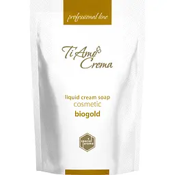 Рідке туалетне крем-мило Ti Amo Crema Professional Line косметичне з біозолотом дой-пак 400 мл