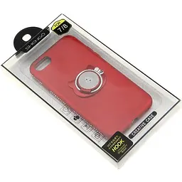 Чохол-накладка Shengo Soft-touch holder TPU Case iPhone 8 Red - мініатюра 4