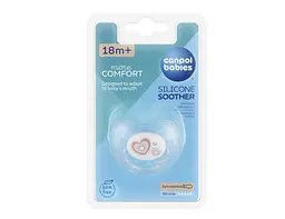 Пустушка силіконова для новонароджених Canpol babies Newborn Baby бежеві серця симетрична 0-6 міс. - мініатюра 2