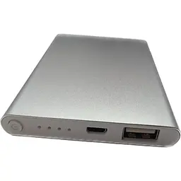 УМБ Power Bank Pineng 9800mAh повербанк зовнішній акумулятор Silver (11244) - мініатюра 2