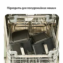 Мультипіч Tefal Easy Fry Crispy Stack 2700Вт чаша-6+4 л сенсорне кер., 2 чаші, гриль, пластик, чорний - мініатюра 9