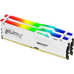 Оперативна пам'ять Kingston Fury 32GB (2x16GB) DDR5 6000MHz Beast RGB EXPO White (KF560C36BWE2AK2-32) - мініатюра 2