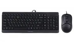 Комплект (клавіатура, миша) A4Tech Fstyler F1512 USB Чорний