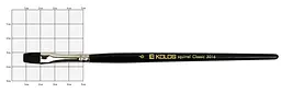 Пензель білка плоска Kolos Classic 3016 № 4 коротка ручка 6 - мініатюра 2