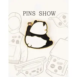 Значок Панда з серцем 0928102521-1 Різнокольоровий shop (2000999539923)