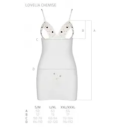 Сорочка з вирізами на грудях + стрінги LOVELIA CHEMISE white - Passion 2XL/3XL - мініатюра 7