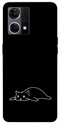 TPU чохол Demsky Lazy cat для Oppo Reno 7 4G