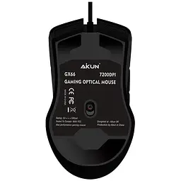 Миша Aikun Optical Gaming Mouse Backlight GX66 7200DPI провідна чорна - мініатюра 7
