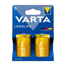 Батарейка Varta D (LR20) Longlife лужна x 2 (04120101422)