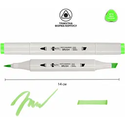 Набір акварельних маркерів Santi Sketch SM-72 зелена верба 6 шт. (390745) - мініатюра 2