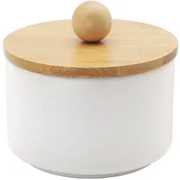 Ємність для зберігання МВМ My Home, 650 мл, біла (KP-17 WHITE/WOOD)