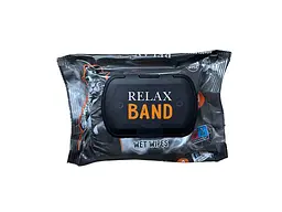 Вологі серветки RELAX 30шт BAND Універсальні (Чорні) клапан