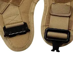 Шлейка для собак Tactical K9, металева пряжка фастекс і система MOLLE Коричневий, М - мініатюра 4