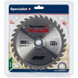 Диск відрізний Specialist+ по дереву 185x32Tx30/20/16 мм (51/1-18532)