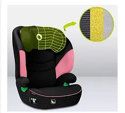 Автокрісло Lionelo Lars I-Size Pink Baby, 15-36 кг, чорне з рожевим (LO-LARS I-SIZE PINK BABY) - мініатюра 10