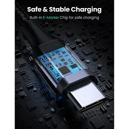 Дата кабель USB-C to USB-C 2.0m 100W US334 Black Ugreen (70645) - мініатюра 9