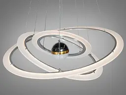 Люстра стельова LED Diasha 2328-800+600+400NEW HR 140W, з додатковим підсвічуванням, для коридору, спальні, кухні - мініатюра 3